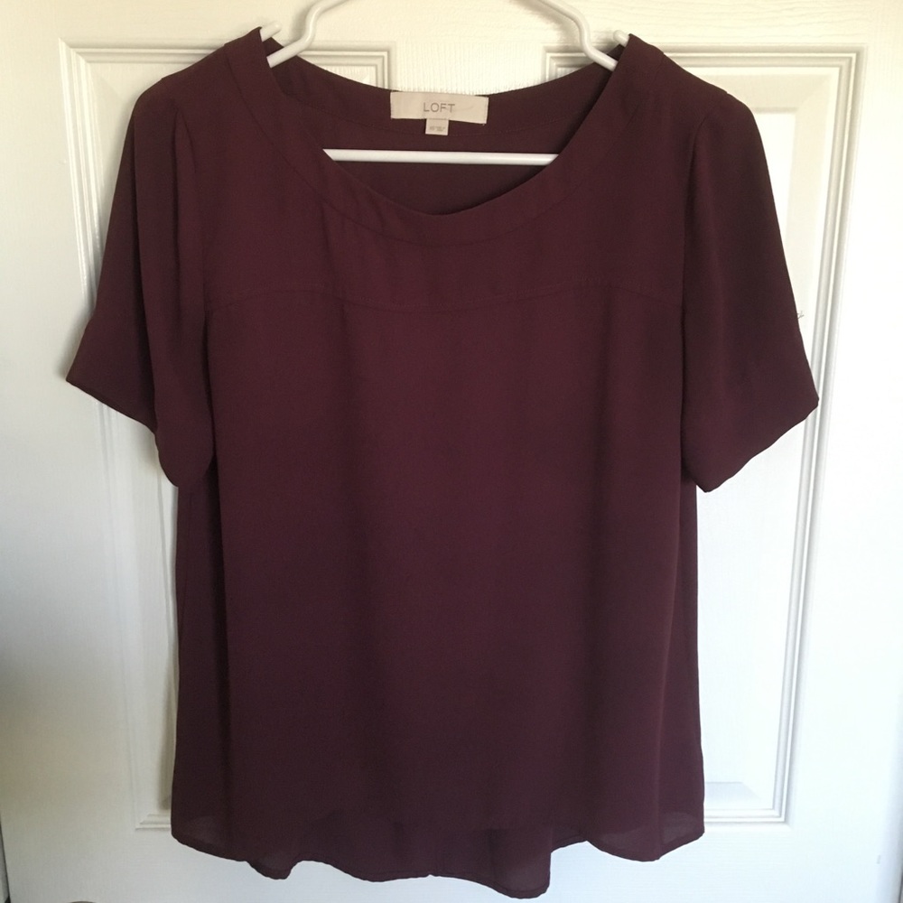 Loft short sleeve top blouse